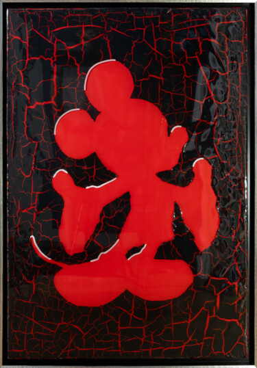 Schilderij getiteld "Mickey Mouse" door Alexandra Galavtine, Origineel Kunstwerk, Acryl