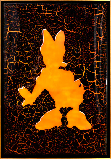 Schilderij getiteld "Daisy Duck" door Alexandra Galavtine, Origineel Kunstwerk, Acryl