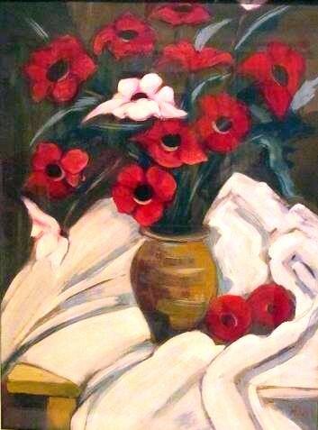 Pintura titulada "Flori" por Alexandra Hagianu, Obra de arte original