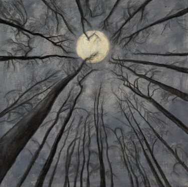 Peinture intitulée "Vollmond" par Alexandra Humphreys, Œuvre d'art originale, Acrylique Monté sur Châssis en bois