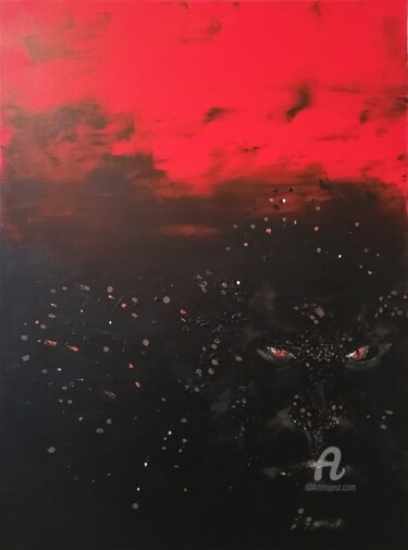 Schilderij getiteld "Gorilla Vendetta" door Alexandra Isler, Origineel Kunstwerk, Acryl
