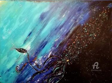 Painting titled "Faute de pieuvre" by Alexandra Isler, Original Artwork, Acrylic