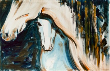 Peinture intitulée "The horse also has…" par Alexandra Jagoda, Œuvre d'art originale, Huile
