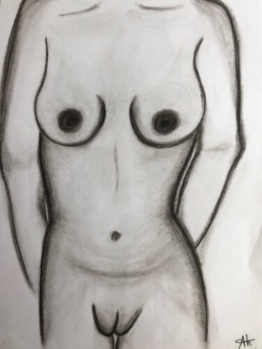 Drawing titled "Betty" by Alexandra Klup, Original Artwork, Charcoal