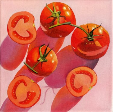 Malerei mit dem Titel "Tomates" von Alexandra Maro, Original-Kunstwerk, Öl