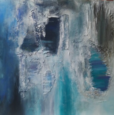 Painting titled "Ocean blue" by Alexandra Petropoulou, Original Artwork, Acrylic