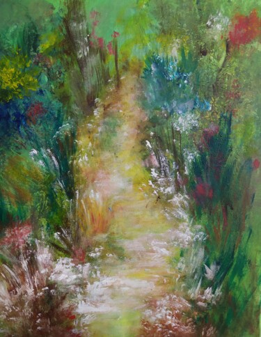 Schilderij getiteld "Pathway" door Alexandra Petropoulou, Origineel Kunstwerk, Acryl