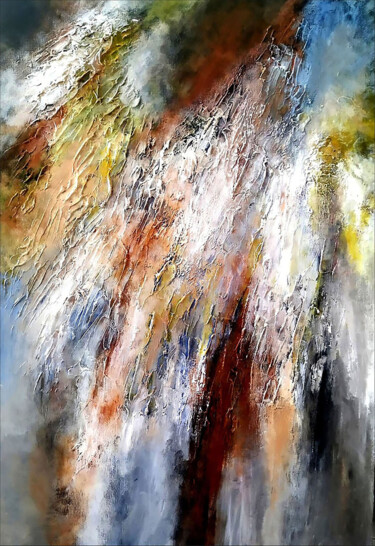 Картина под названием "Rainbow" - Alexandra Petropoulou, Подлинное произведение искусства, Акрил Установлен на Деревянная ра…