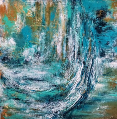 Peinture intitulée "Aegean Sea" par Alexandra Petropoulou, Œuvre d'art originale, Acrylique Monté sur Châssis en bois