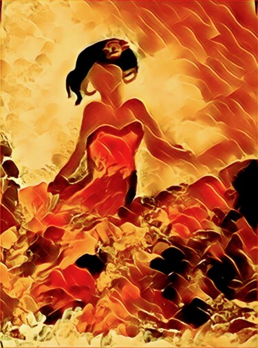 Картина под названием "Summer Dance" - Alexandra Roberts, Подлинное произведение искусства, Акрил
