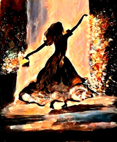 Malerei mit dem Titel "Spreading Magic" von Alexandra Roberts, Original-Kunstwerk, Acryl