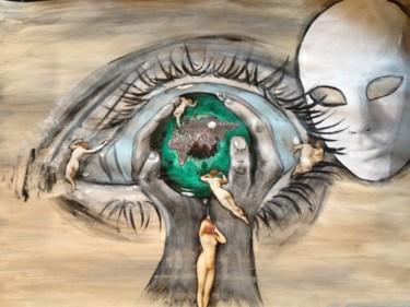 Peinture intitulée "I CAN SEE YOUR EYES…" par Alexandra Rouger, Œuvre d'art originale, Acrylique