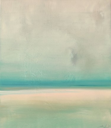 Peinture intitulée "Over the Horizon II" par Alexandra Van Lierde, Œuvre d'art originale, Huile Monté sur Châssis en bois