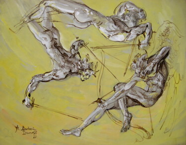 Рисунок под названием "Etude pour Isaïe XXX" - Alexandre Barberà-Ivanoff, Подлинное произведение искусства, Чернила