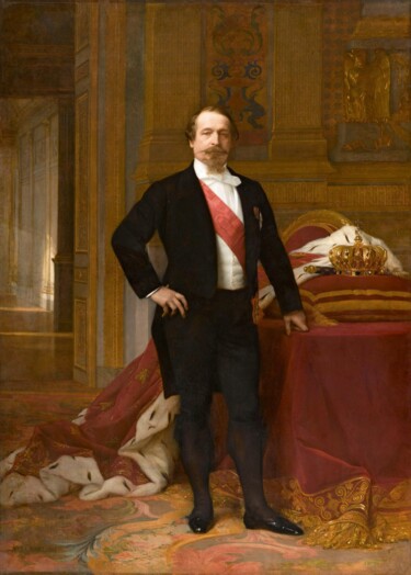 Painting titled "Napoléon III" by Alexandre Cabanel, Original Artwork, Oil