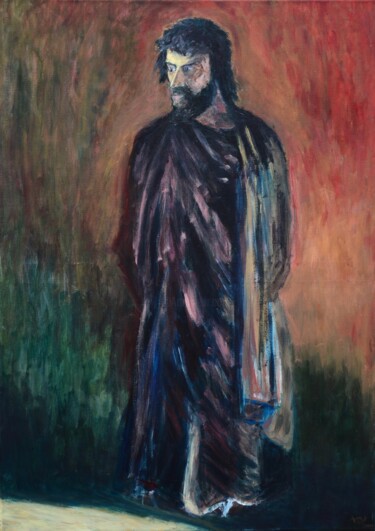 제목이 "Portrait de Jésus-C…"인 미술작품 Alexandre David Lejuez로, 원작, 아크릴 나무 들것 프레임에 장착됨