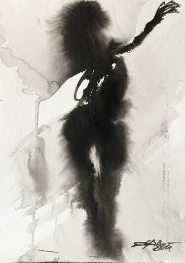 Peinture intitulée "N°765 Dance" par Alexandre Dumitrescu, Œuvre d'art originale, Encre