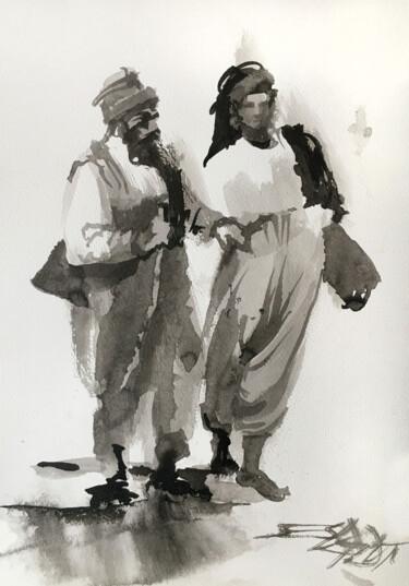 Malerei mit dem Titel "N°772 Ada Kaleh - C…" von Alexandre Dumitrescu, Original-Kunstwerk, Tinte