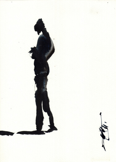 绘画 标题为“N°832 Solitude” 由Alexandre Dumitrescu, 原创艺术品, 墨