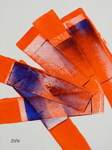 Malerei mit dem Titel "Peinture orange de…" von Alexandre Emonds-Alt, Original-Kunstwerk, Acryl