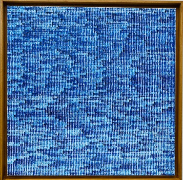 Peinture intitulée "Bleu Phtalo aka Pool" par Alexandre Geoffroy, Œuvre d'art originale, Huile Monté sur Châssis en bois