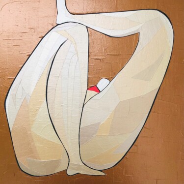 Schilderij getiteld "Nude art III-22" door Alexandre Moore Rockefeller, Origineel Kunstwerk, Acryl
