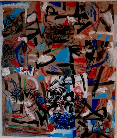 Peinture intitulée "Assemblage improvis…" par Alexandre Pons, Œuvre d'art originale, Acrylique Monté sur Châssis en bois