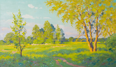 Pintura intitulada "Evening, Dnieper me…" por Alexander Alexandrovsky, Obras de arte originais, Óleo