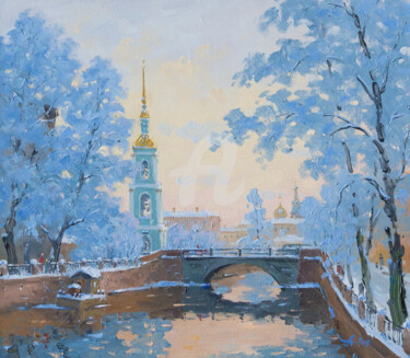 Pintura titulada "Kryukov river. St.P…" por Alexander Alexandrovsky, Obra de arte original, Oleo