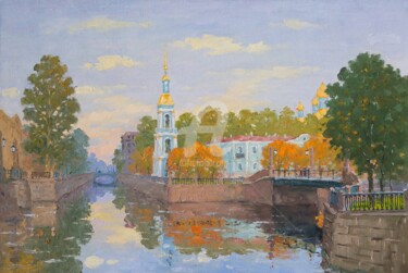 Pintura titulada "Kryukov canal in su…" por Alexander Alexandrovsky, Obra de arte original, Oleo