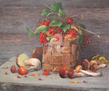 Peinture intitulée "Autumn Still Life" par Alexander Alexandrovsky, Œuvre d'art originale, Huile