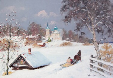 Malerei mit dem Titel "The Old Ladoga. Rus…" von Alexander Alexandrovsky, Original-Kunstwerk, Öl
