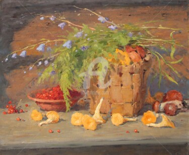 Painting titled "Still life with cha…" by Alexander Alexandrovsky, Original Artwork, Oil