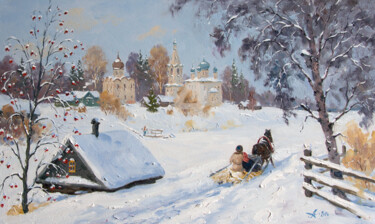 Pittura intitolato "The Old Ladoga. Rus…" da Alexander Alexandrovsky, Opera d'arte originale, Olio