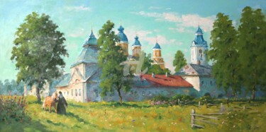 Malerei mit dem Titel "Konevets. Morning" von Alexander Alexandrovsky, Original-Kunstwerk, Öl