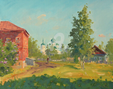 Painting titled "Morning in Old Lado…" by Alexander Alexandrovsky, Original Artwork, Oil