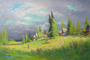 Peinture intitulée "Thunderstorm is app…" par Alexander Alexandrovsky, Œuvre d'art originale, Huile