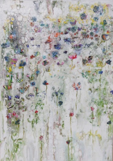 "spring flowers" başlıklı Tablo Alexandra Simanndani tarafından, Orijinal sanat, Akrilik