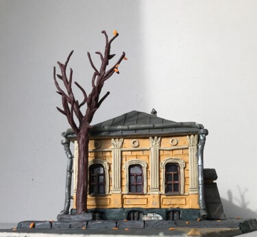 Scultura intitolato "Little House" da Alexey Mikulin, Opera d'arte originale, Argilla polimerica