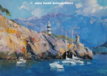 Painting titled "Puerto de Soller VII" by Alex Hook Krioutchkov, Original Artwork, Oil