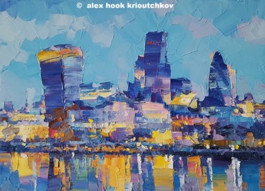Peinture intitulée "London VI" par Alex Hook Krioutchkov, Œuvre d'art originale, Huile Monté sur Châssis en bois