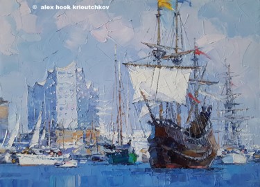 제목이 "Hamburg IV"인 미술작품 Alex Hook Krioutchkov로, 원작, 기름