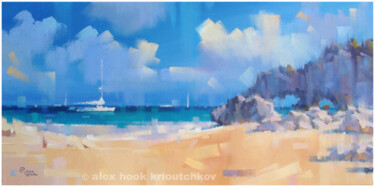 Peinture intitulée "Playa VI" par Alex Hook Krioutchkov, Œuvre d'art originale, Huile Monté sur Châssis en bois