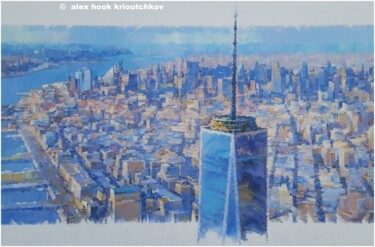 Peinture intitulée "New York XXVII" par Alex Hook Krioutchkov, Œuvre d'art originale, Huile