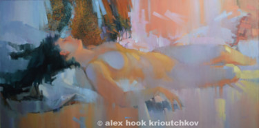 Картина под названием "Nude XXVIII" - Alex Hook Krioutchkov, Подлинное произведение искусства, Масло Установлен на Деревянна…