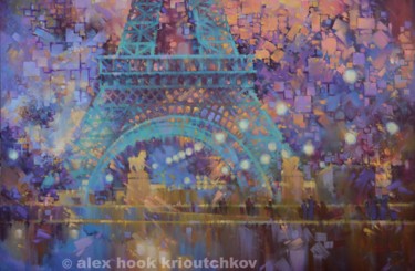 Schilderij getiteld "The spirit of Paris…" door Alex Hook Krioutchkov, Origineel Kunstwerk, Olie