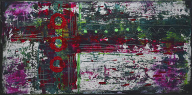 Pintura titulada "Red in Deep Green" por Alexis-Baranek Baranek, Obra de arte original, Acrílico