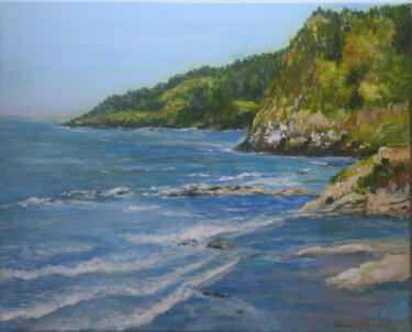 Painting titled "Coastal Color" by Alexis-Baranek Baranek, Original Artwork, Acrylic