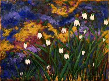 Pintura titulada "Lillies of the Vall…" por Alexis-Baranek Baranek, Obra de arte original, Acrílico