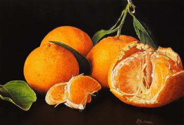 Pittura intitolato "Mandarines" da Alexis Boileau, Opera d'arte originale, Pastello